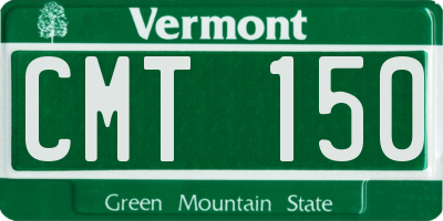 VT license plate CMT150