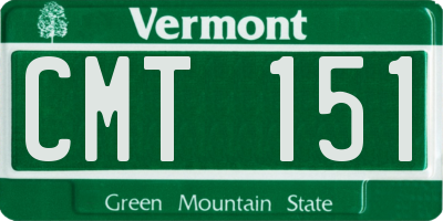 VT license plate CMT151