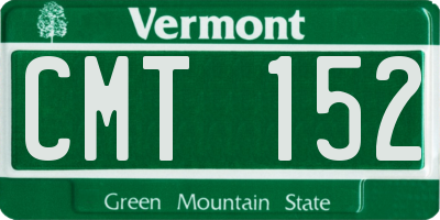 VT license plate CMT152
