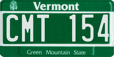 VT license plate CMT154