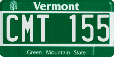 VT license plate CMT155