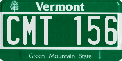 VT license plate CMT156