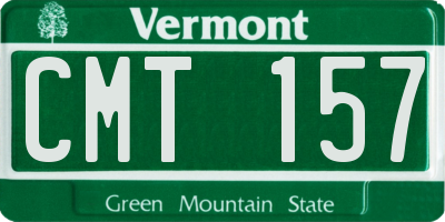 VT license plate CMT157