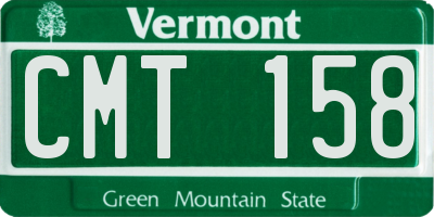 VT license plate CMT158
