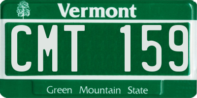 VT license plate CMT159