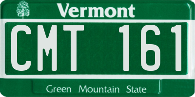 VT license plate CMT161