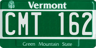 VT license plate CMT162