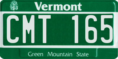 VT license plate CMT165