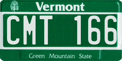 VT license plate CMT166