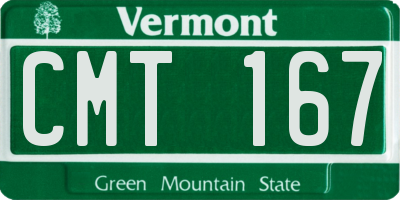 VT license plate CMT167