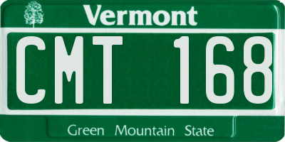 VT license plate CMT168