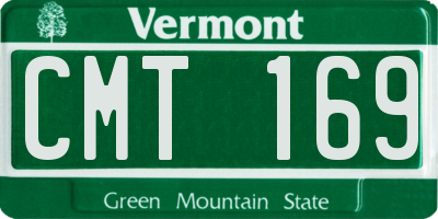 VT license plate CMT169