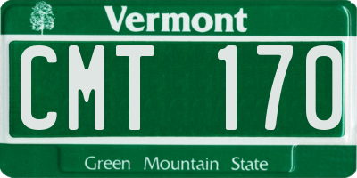 VT license plate CMT170