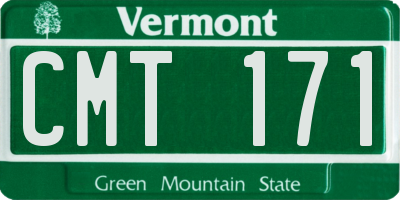 VT license plate CMT171