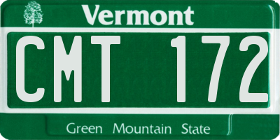 VT license plate CMT172