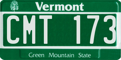 VT license plate CMT173