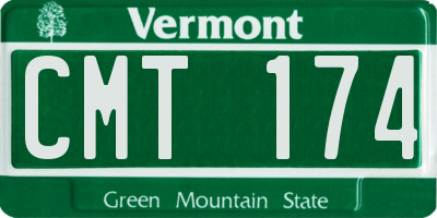 VT license plate CMT174