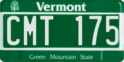 VT license plate CMT175