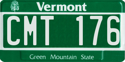 VT license plate CMT176