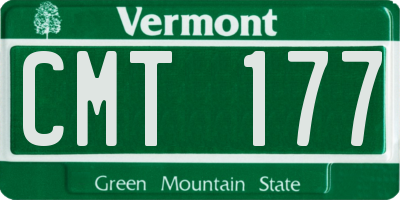 VT license plate CMT177