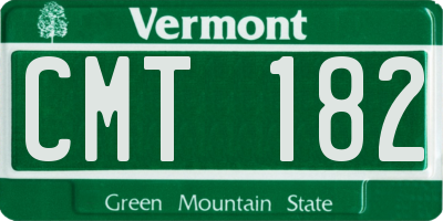 VT license plate CMT182
