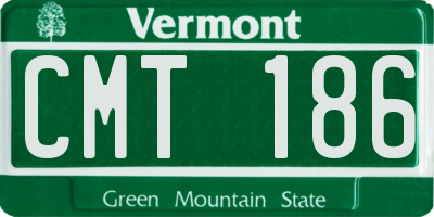 VT license plate CMT186