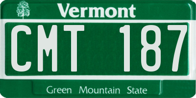 VT license plate CMT187