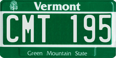 VT license plate CMT195