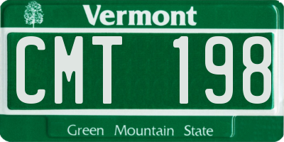 VT license plate CMT198