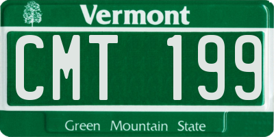 VT license plate CMT199