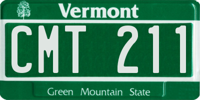 VT license plate CMT211