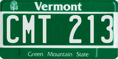 VT license plate CMT213