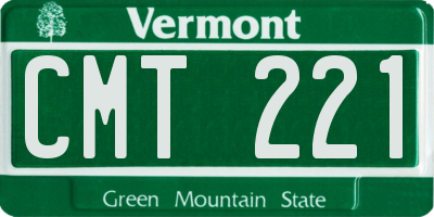 VT license plate CMT221