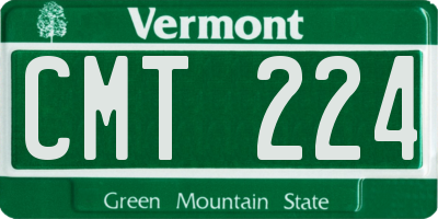 VT license plate CMT224