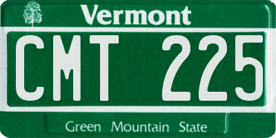 VT license plate CMT225