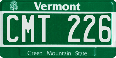 VT license plate CMT226