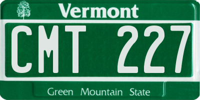 VT license plate CMT227