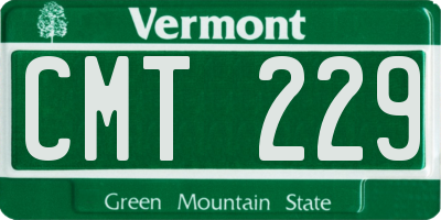 VT license plate CMT229