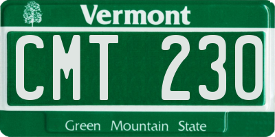VT license plate CMT230