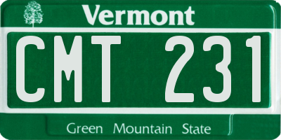 VT license plate CMT231