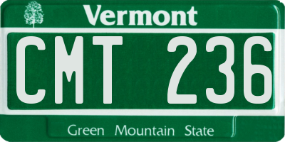 VT license plate CMT236