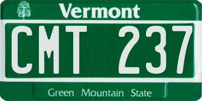 VT license plate CMT237