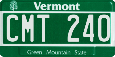 VT license plate CMT240