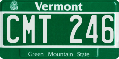 VT license plate CMT246