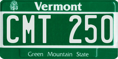 VT license plate CMT250
