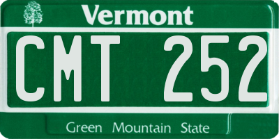 VT license plate CMT252