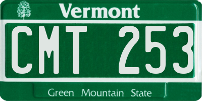VT license plate CMT253