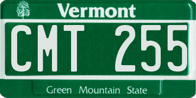 VT license plate CMT255