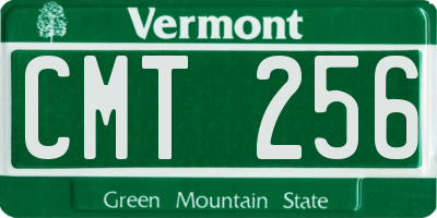VT license plate CMT256