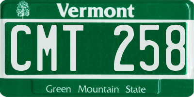 VT license plate CMT258